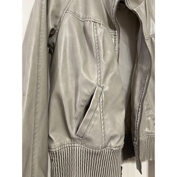 VINTAGE Hydraulic Metallic Faux Leather Jacket --Women's Large - Picture 4 of 10